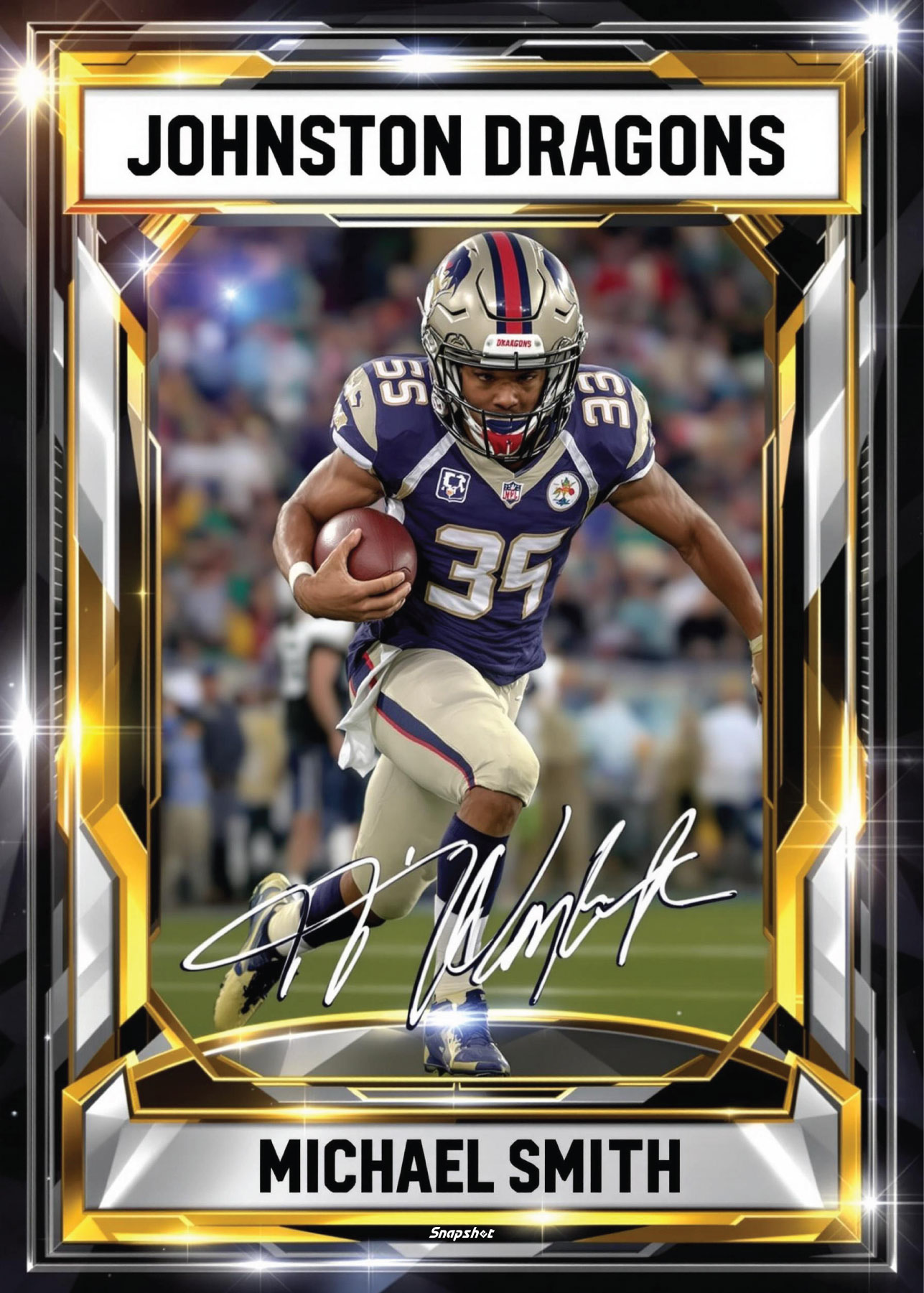 Close-up of holographic card finish showing rainbow effect