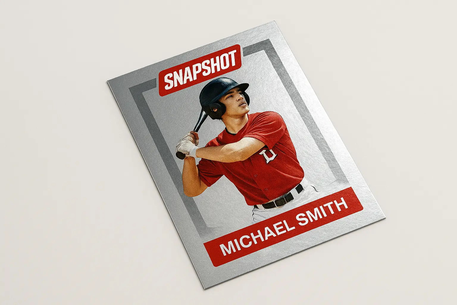 Professional custom sports card with premium finishes