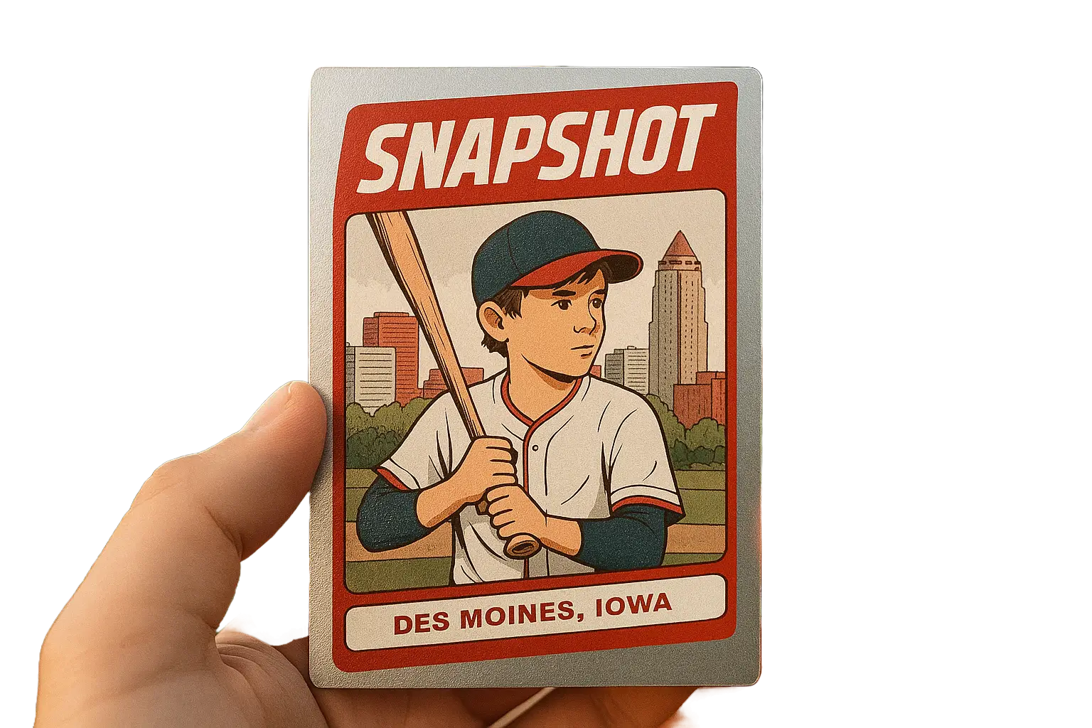 Custom sports card with premium finish